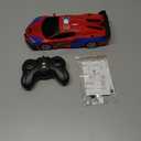 Remote Control Car, One-Button Transform Toys Car, 2.4GHz RC Cars 1:18 Scale, 360 Degree Rotation Police Car Toy Transforming into Robot Toy for Boys Girl Kids 4-7 8-12 6-8, Birthday (Red)