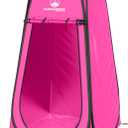 Pop Up Pod - Privacy Shower Tent, Dressing Room, or Portable Toilet Stall with Carry Bag for Camping, Beach, or Tailgate by Wakeman Outdoors (Pink)