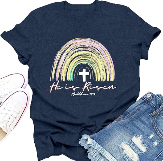 Easter Shirts for Men Christian Easter Shirt Happy Easter  Christian Jesus Tees Casual Long Sleeve Tops XL