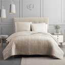 Riverbrook Home Moonstone 3-Piece Coverlet Collection Quilt Set, King, Tan