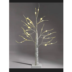 2ft Pre-lit White Twig Birch Tree Battery Powered for Christmas Holiday 2ft Pre-lit White Twig Birch Tree Battery Powered for Christmas Holiday