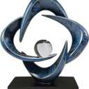 Abstract Sculpture Art Home Decor Accents Modern Decorative Objects for Living Room Shelf Coffee Table TV Stand Cabinet Office Decor Accents (Blue)