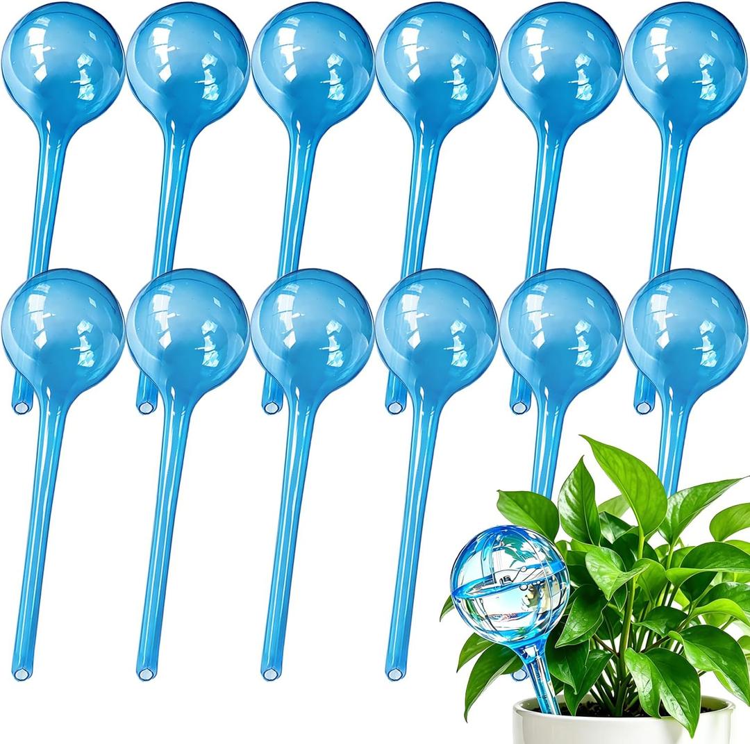 MOONSOUND 12pcs Plant Watering Globes - Automatic Plant Watering Bulbs for Indoor & Outdoor Potted Plants, Durable Plastic Garden Watering Devices