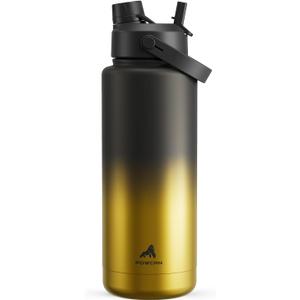 POWCAN 40 oz Insulated Water Bottle with 2-in-1 Straw and Spout Lid, Keep Cold 24H, Leak-Proof, BPA-Free, Double Wall Stainless Steel Water Bottle for Sports, Gym, Travel, Gift, and School (King)