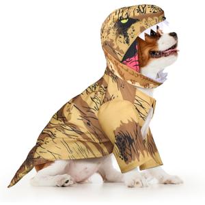 Huhumy T. Rex Dog Costume Dinosaur Dog Costume Halloween Dino Pet Clothes for Pet Cat Halloween Party Cosplay Events Photo Props, Medium