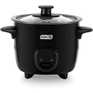 Dash Mini Ceramic Rice Cooker - Designed for Single-Serve Cooking - Compact Rice Cooker with Nonstick Removable Pot, Keep Warm Function & Easy-to-Clean Sleek Design - Black Ceramic