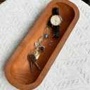16 Long Wood Dough Bowl 16 x 5 x 2in Hand Carved Wooden Dough Bowls for Decor Wood Dough Bowls Decorative Wooden Dough Fruits Bowl for Table Centerpiece Lightweight