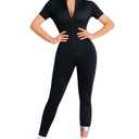 Junlan Sauna Suit Women Full Body Sauna Sweat Suit (Silver,2X-Large)