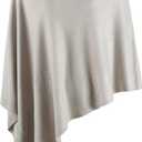 Fomolom Women Ponchos Sweater Versatile Lightweight Solid Knitted Shawl Wrap Scarf Cape Accessories for Women's (Oatmeal Mink)