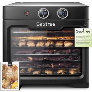 Commercial Large 8 Trays food dehydrator machine, 8 Stainless Steel Trays Hold 10lb Raw Meats with 8.8ft Drying Space,24H Timer,190F Temperature Control, for Herbs, Meat, Fruit, Dog Treats (8-Trays Dehydrator)