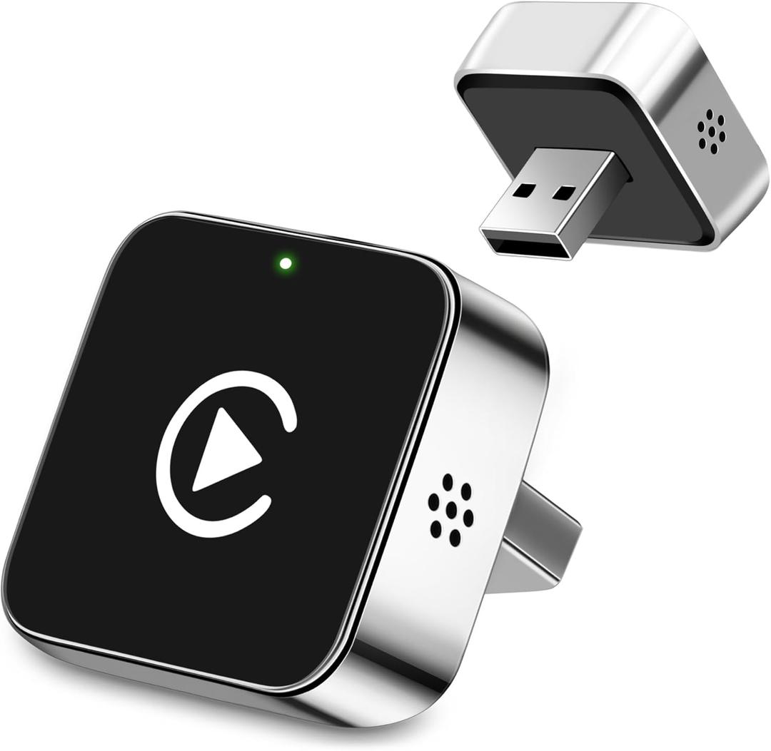 2026 Upgraded Wireless Carplay Adapter, Convert Wired to Wireless for CarPlay Android Auto, Car Play Adapter for iPhone Mini Small Size, USB/Type-C Plug and Play with iOS Android 10+.