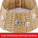 EXCBIOZ Natural Wicker Christmas Tree Skirt Decorative Wicker Tree Skirt Elegant Christmas Tree Accent for Any Setting