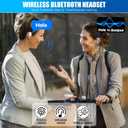 AI Real-Time Translation Earbuds, OWS LCD Touchscreen 3-in-1 Language Translator Earbuds, 144 Languages Multi-Mode Translator Earbuds for Travel Business and Learning, Compatible with iOS (Grey)