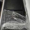 Himix Storage Shelves with 6 Hooks, 3 Tier Foldable Shelf with Wheels, Metal Storage Shelving Unit Rolling Cart, Utility Shelf Rack Organization Shelves for Pantry, Kitchen, Black - No Assembly