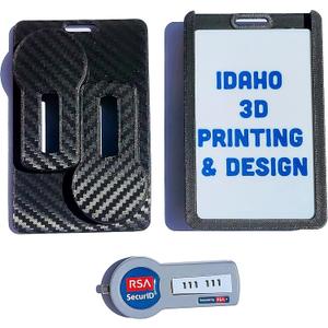 Dual RSA Token Holder - 1-3 Badge Slots - Carbon Fiber (3 Card Slots)