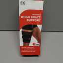 Adjustable Thigh Brace Support, Quadriceps Support and Thigh Wraps for Men and Women. Unisex Breathable Neoprene Non-Slip Hamstring Compression Sleeve