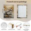 3 Piece Wall Art 16 x 20 Inches, Framed Canvas Set, Abstract Moon Landscape Wall Decor for Living Room Bedroom Office Hallway, Modern Farmhouse Wall Art Pictures, Ready to Hang with Velcro & Pre-Installed Hooks