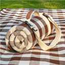 Waterproof Picnic Blanket Outdoor Camping Beach Mat Extra Large Foldable Car Essential Roadtrip Gadget Rv Accessories Glamping Tent Gear Must Haves Hiking Stuff Backpacking Necessities Gift (80''*80'', Plaid Beige)