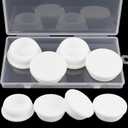 6 Pcs 39.3 mm Silicone Rubber Plug for 38.3-39.3/1-1/2-1-9/16 in Round Holes, Waterproof T Type Rubber Stoppers, Soft Flexible Snap-On Seal Plugs Tube Pipe End Covers Caps Inserts, White (39.3mm(1-1/2"))