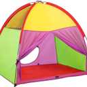 ATDAWN Kids Play Tent, Kids Pop Up Tent, Camping Playground, Indoor/Outdoor Children Playhouse for Boys and Girls, Rainbow Color (Large)
