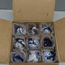 YIYA 9 Pack Porcelain Christmas Tree Ornaments 3.5 in Blue and White Ornaments Christmas Chinoiserie Hanging Ornaments Mini Ginger Jar for Xmas Tree Vintage Decoration