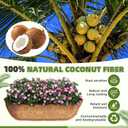 30 inch 3 Pack Trough Coco Liners, Natural Coconut Coir Fiber for Wall Basket Planters, Window Box Liners, Garden Planter Baskets, Fence Flower Baskets (3 Pack, 30 inch)