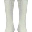 Scottish Highland Kilt Hose for Men, Ribbed Socks for USA Shoe Sizes, Wool Blend (Yellow, M)