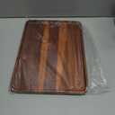 16" x12" Large Solid Acacia Wood Serving Tray Rectangular Wooden Serving Platter Natural Wooden Board for Bar Coffee Party