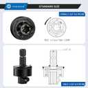 New Heavy Duty PTO Over Running Clutch Coupler,Tractor PTO Quick Release Overrun Clutch, Female 1-3/8" & 6 Spline, Male 1-3/8" & 6 Spline (Black)
