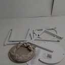 HOOBRO Small Round Side Table, 2-Tier Round Sofa End Table, Compact Nightstand with Fabric Storage Basket, for Small Space, Living Room, Bedroom, Dorm, White and Beige WW183BZ01