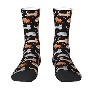 Cute Cat Love Heart Funny Socks Novelty Crazy Socks Gifts For Women Men