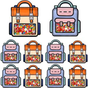 Lati 24PCS Birthday Party Favors Goodie Bags - Cartoon Style Durable Plastics Gift with Handles for Candy Treats,Events (Classroom Bags, Large)