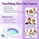 Electric Sitz Bath for Toilet Seat - Yoni Steam Seat -Portable Sitz Bath Tub for Hemorrhoids and Postpartum Care - Wide Seat - Deeper Bowl - Purple