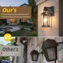 OKELI Dusk to Dawn Outdoor Wall Lights, Waterproof Lighting Fixtures Rustic Farmhouse Wall Lanterns with Clear Glass Shades Anti-Rust Outside Lights for Garage Patio Porch(Brown, 2 Pack)