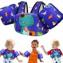Vvinca Separable Toddler Swim Vest Fit 22-66 Lbs2-6 Years| 3 in 1 Toddler Floaties Pool Float & Arm Bands Boys and Girls, Adjustable Sturdy Safety for 2 3 4 5 6 Year