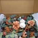 Ling's moment 17.5" Tall Standing Artificial Flowers Arrangements 4pcs Fall Wedding Aisle Runner Chair Decorations Sunset Terracotta Centerpieces Ceremony Reception Rose Floral Party Outdoor