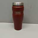 THERMOS Stainless King Vacuum-Insulated Stainless Steel Tumbler - 16oz, Rustic Red - Insulated Coffee Tumbler for Hot & Cold Drinks - Leak-Proof & Sweat-Proof for Commuting & Traveling