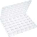42 Grids Plastic Bead Organizer Beads Storage Containers Bead Holder Organizer Clear Storage Dividers Box for Jewelry Arts and Crafts (9.2*6.5*0.7 inches(1 Pack))