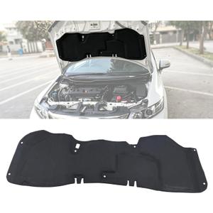 Hood Insulation Pad Fit for Honda Civic 9th Gen MK9 FB1 Sedan 2012 2013 2014 2015, Engine Bay Heat Liner Shield Hood Silencer Panel Thermal Barrier Waterproof Fireproof Cotton Pad Mat