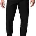 Fabletics Men's The High Side Chino (Classic Fit), Buttery Soft, External Pocket, Wrinkle Resistant, Zip Pockets (33W x 30L, Black)