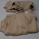 NICETOWN 2 Panels Rod-Free Outdoor Curtains for Patio Waterproof, Sticky Top & Back Tab Bottom with Free Rope for Wind Resistance, Weatherproof Drapes for Gazebo/Porch, W52 x L84 in, Biscotti Beige