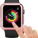 2 x 8 Pack 41mm Case with Built-in HD Clear Ultra-Thin TPU Screen Protector Cover Compatible with Apple Watch Series 9, 8, 7 (Clear+Black+Gold+Rose Gold+Red+Blue+Green+Silver)