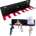 Spray Gun Holder Wide Spacing,Paint Gun Holder,Holds 4 Paint Guns with or Without Cups