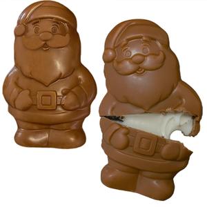 Fruidles Christmas Santa Holiday Treats, Marshmallow Filled Santa, Party Bag Fillers, individually Boxed, Kosher Certified Dairy, 3.5 Oz Chocolate Bar (2-Pack) (EXP 06/08/27)