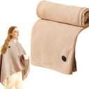 Portable Heated Shawl,2026 New Portable Heated Blanket Wrap Shawl,Heated Shawl,Cordless Heated Blanket with 3 Heating Levels for Home Travel Camping