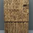 Set of 2 Storage Baskets Wicker Cube Baskets Foldable Handwoven Water Hyacinth Laundry Organizer,10.5 * 10.5 inches Woven Baskets, Wicker Storage Basket, Water Hyacinth Storage Baskets