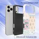 Case for iPhone 17 Pro Max, Hybrid 2-Layer Case, Military-Grade Protection Durable Shockproof Anti-Scratch Phone Case, Floral Lace Patchwork