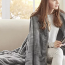 Electric Heated Ogee Printed Oversized Throw Blanket