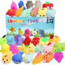 Mochi Squishy Toys,Slow Rising Soft Squishies Toy,Stress Relief Toys,Party Favors Bulk for Kids,Squishy Goodie Bag Gifts, Treat Bag Classroom Prizes for Kids (Animal Squishy)