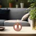 Mega Candles 1 pc Unscented Rose Gold Ball Round Candles, Hand Poured Premium Wax Candle 4 Inch x 4 Inch, Home Dcor, Wedding Receptions, Occasions, Events, Festivities, Meditations, Relaxation